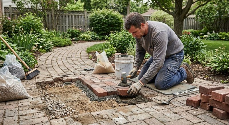 Entryway Brick Repair in Nashville, TN