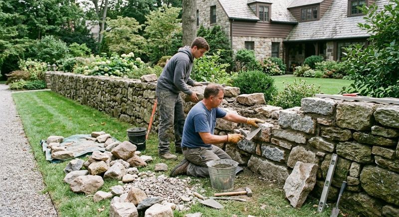 Stone Wall Repair in Arrington, TN