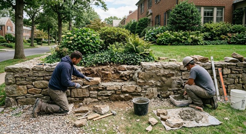 Stone Wall Repair in Franklin, TN